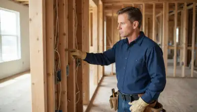 Escondido, CA electrician planning circuit runs in an unfinished room before conduit and electrical box installation