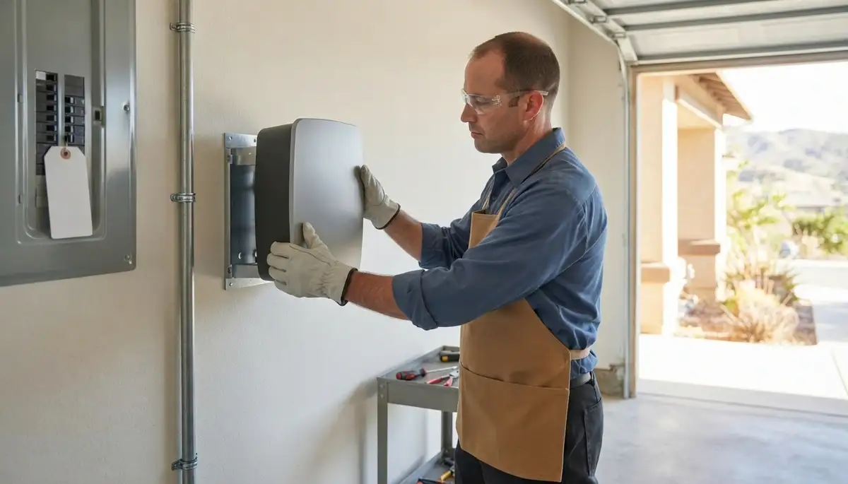 Electrician installing a Level 2 EV charger with a dedicated circuit in Pauma Valley, CA
