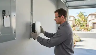 Electric car charger installation with dedicated home circuit in Escondido, CA