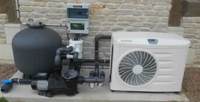 electric heater installation services with connected outdoor heating system equipment in Escondido, CA