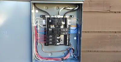 electrical panel upgrade service featuring newly installed electrical panel wired by licensed electricians in Escondido, CA