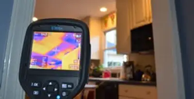 home energy audit service using thermal imaging to evaluate electrical efficiency inside a home in Escondido, CA