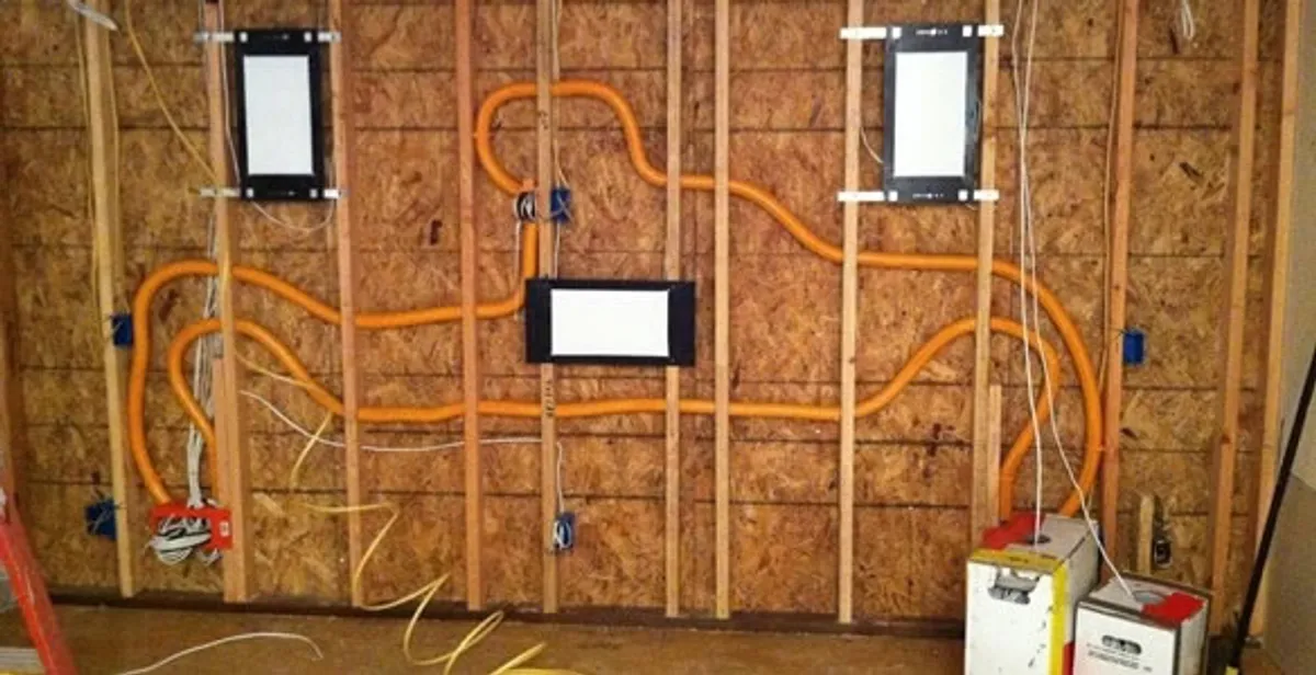 new construction wiring project displaying complete electrical system layout installed by professionals in Escondido, CA