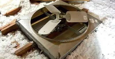 whole house fan installation services with attic-mounted ventilation unit in Escondido, CA