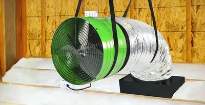 whole house fan installation services with professionally mounted ventilation fan system in Escondido, CA
